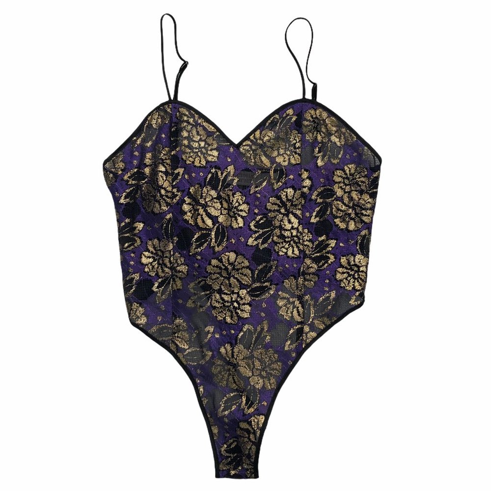 VICTORIAS SECRET Women's Purple Lace Lingerie M